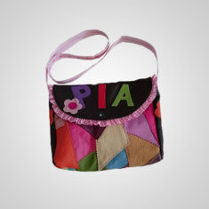 Kinderpatchworktasche für Mädchen mit Name Kinderpatchworktasche für Mädchen mit Name